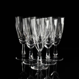Kristall Glas Hirschberg Modell 0607 Sektflöte Set von 6 vintage mid century - Picture 1 of 6