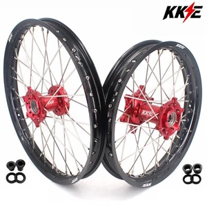 KKE 21/18 CNC Dirt Bike Wheels for 2004-2017 GAS GAS EC 250 EC 300 Rims Set - Picture 1 of 15