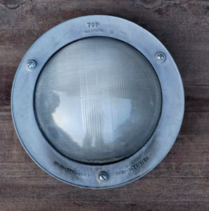 RARE ANTIQUE HOLOPHANE LIGHT INDUSTRIAL NAUTICAL PORT HOLE COLLECTIBLE FACTORY - Picture 1 of 20