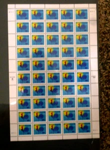US 3257  1 ¢ Rooster Make Up Stamp Sheet  Plate B11111 - Picture 1 of 3