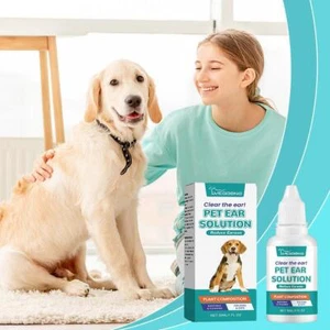 1 X Pet Cat Dog Ear Cleaning Liquid Cleaning Ear Canal Earwax Washing Drops C4I9 - Picture 1 of 12
