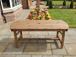 Outdoor Wooden Dining Table (180cm x 82cm x 71cm ) Oak finish 