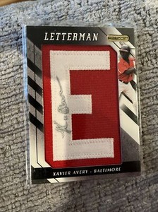 2008 Razor Letterman Letter E Xavier Avery Orioles Autograph Auto 