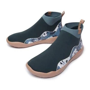 UIN Women's Shoes High Top Knitted Boots Sneaker (Belle De Nuit-agate Green) 133 - Picture 1 of 7