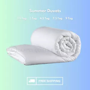 Fresh Summer Cool Duvet Anti Allergy Lightweight Quilt 1.5 3.5 4.5 7.5 9 Tog - Picture 1 of 13