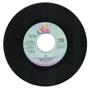 TODAY'S PEOPLE   45 RPM Promo Record  "HE" Stereo / "HE" Mono  Blues Ballad  EX- - Imagen 1 de 2