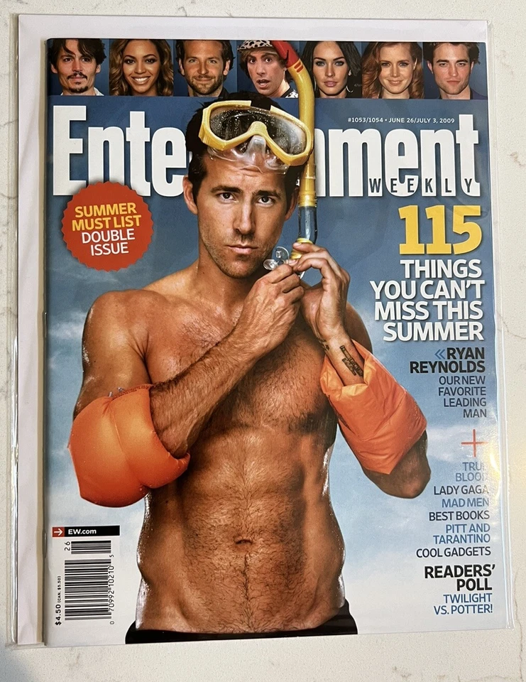 Entertainment Weekly June 2009 Ryan Reynolds Deadpool Shirtless MINT - NO LABEL - Image 1 of 1
