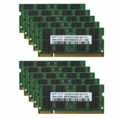 New Genuine 2GB  Memory Ram Laptop DDR2 PC2 6400S 800 MHz SODIMM 200 PIN - Image 1 of 4