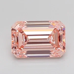 IGI Certified 2.57ct Fancy Intense Pink Emerald Cut Lab-Grown Diamond - Picture 1 of 2