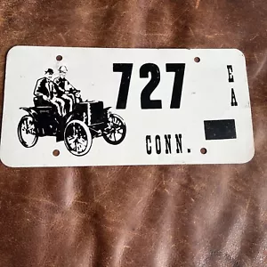 Connecticut antikes Fahrzeug Nummernschild frühes Auto EA Auto Grafik # 727 HINWEISE - Bild 1 von 5