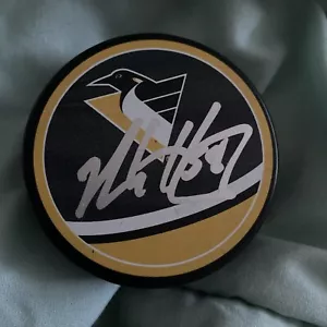 Kris Letang Pittsburgh Penguins L Retro Signed puck In Person Gtp - Picture 1 of 2