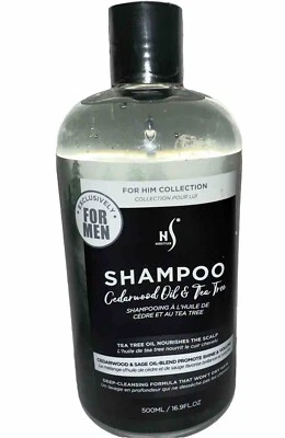 HerStyler EXCLUSIVELY FOR MEN Cedarwood Oil & Tea Tree SHAMPOO 16.9oz/500ml (1) - Image 1 of 4