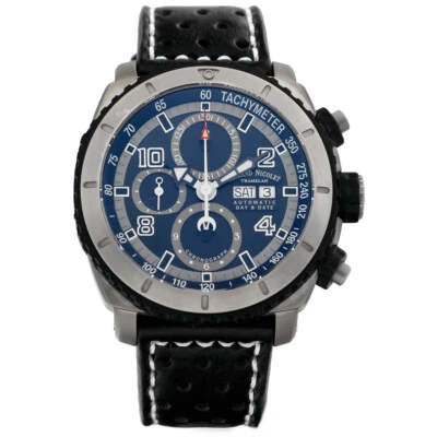 Reloj para hombre Armand Nicolet S05 caja de titanio correa de cuero mecánico suizo automático Foto 1 de 3