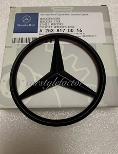 Matte Black Rear Boot Emblem Star Badge For Mercedes GLC GLC220 GLC250d SUV W253 - Picture 1 of 2