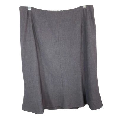 Falda Judith Hart para mujer talla 18W gris cintura elástica carrera línea A cremallera lateral Foto 1 de 4