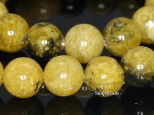 YELLOW TURQUOISE GEMSTONE ROUND 8MM LOOSE BEADS 15.5" - Picture 1 of 4