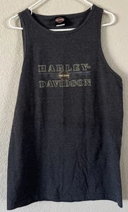 Harley Davidson Tank Top Sz Large USA Redding CA Mountain Bike Ride 2008 Gray - Picture 1 of 7