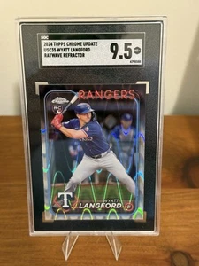 Actualización cromada Topps 2024 Wyatt Langford #USC35 RayWave refractor RC SGC 9,5 - Imagen 1 de 2