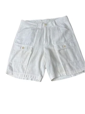 Tasso Elba Island Shorts Mens Size 32 White Cotten Linen Blend Pockets NWT - Image 1 of 4