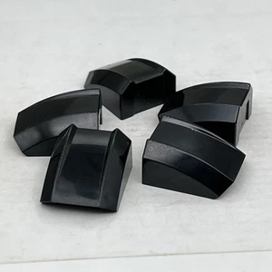 LEGO Parts - Black Slope, Curved 2 x 2 Lip - No 30602 - QTY 5 - Picture 1 of 2