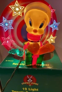 Vintage Looney Tunes Tweety Bird 12 Light Tree Topper Works 1996 Minami Looney - Bild 1 von 24