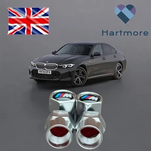 Tapones antipolvo BMW Tapas válvulas neumáticos BMW M Sport plateado cromo serie 1, 2, 3, 4, 5, 6 - Imagen 1 de 5