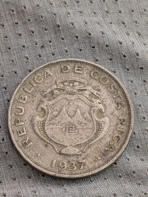 RARE 1937 Costa Rica 50 Centimos Coin - Image 1 of 2