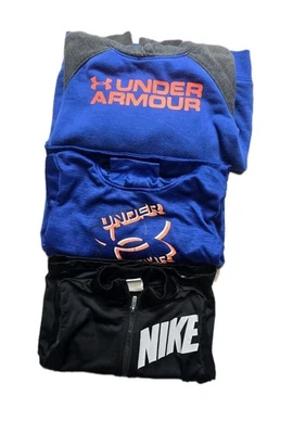 Under Armour Nike Dri-Fit Boys  Hoodie  6 Yeats Lot Of 3 Blue Gray - Image 1 of 4