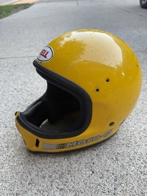 Yellow Full Face Bell Moto 4 MX Helmet Large/XL - Image 1 of 4