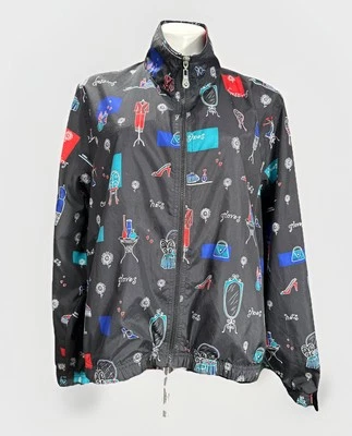 Koret Sport XL Vintage Black Jacket Beauty Themed Light Weight Zippered - Image 1 of 4