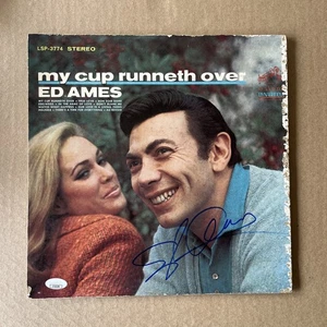 SIGNED ED AMES - MY CUP RUNNETH OVER - VINYL RECORD ALBUM JSA MJR - Picture 1 of 6