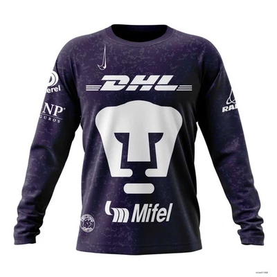 UNBRANĐED Personalized LIGA MX Pumas UNAM Long Sleeve Shirt Speical 2024-2025 Third