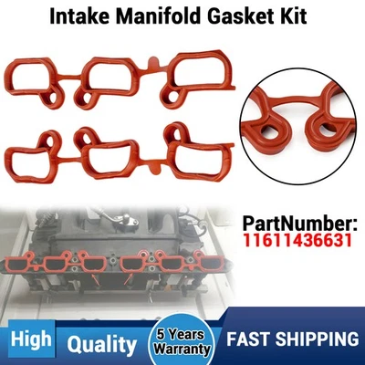 2PCS Intake Manifold Gasket For BMW 325i 325xi 330i 330xi 525i 530i 2001-05 2.5L - Imagem 1 de 4