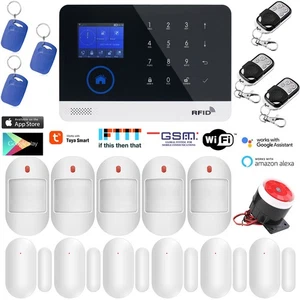 V44 Tuya WIFI Cloud APP GSM Wireless DIY Kits Home Security Alarm Burglar System - Picture 1 of 12