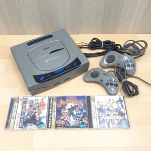 SEGA SATURN Japanese Console with 2 controllers & 3 Games & cables tested G109 - Picture 1 of 11