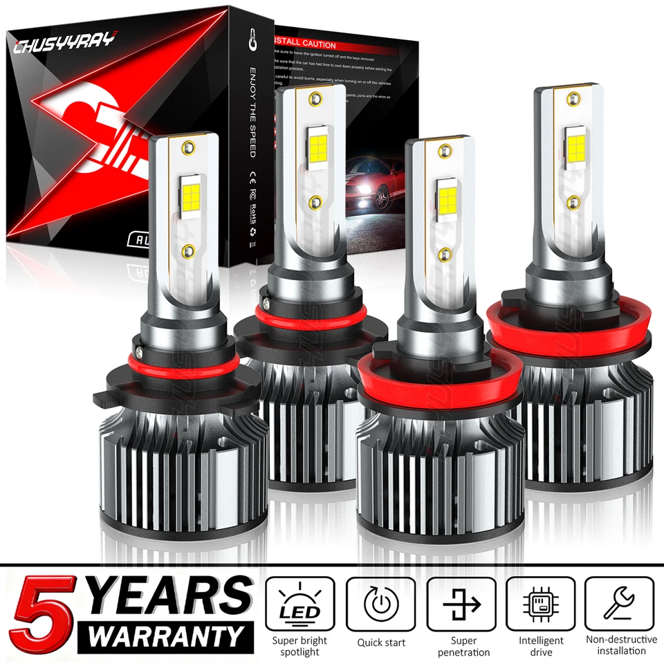 Para Chevrolet Trax 2015 2016 2017-2020 - 4X Faros LED blancos Bombillas altas bajas Foto 1 de 4