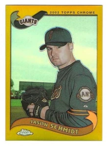2002 Topps Chrome Gold Refractor #639 Jason Schmidt San Francisco Giants BV$5 - Picture 1 of 1