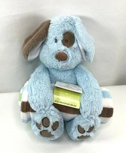Cuddletime Azul Marrón Peluche Cachorro Perro con Manta Bebé A Rayas Marrón Verde - Imagen 1 de 6