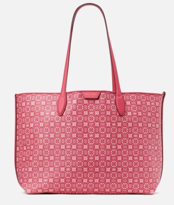 Nuevo Bolso de Mano Kate Spade Flor Monograma Lona Recubierta Frambuesa Multi con Bolsa Foto 1 de 4
