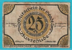 Emergency money 2150 Buxtehude 25 Pfennig from 1921 - Picture 1 of 2