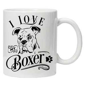 I Love My Boxer Hundetasse | Haustierliebhaber | Hund | Geschenk | Kaffee Teetasse - Bild 1 von 3