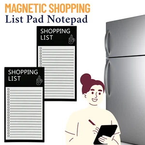 MAGNETIC SHOPPING LIST PAD NOTEPAD 80 TEAR OFF PAGES FRIDGE MEMO MEAL PLANNER - Picture 1 of 6