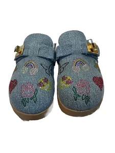 Girl's Clogs Steve Madden Pixie Clog, Size 4 Youth, Denim - Picture 1 of 6