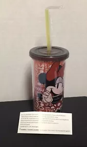 Disney Minnie Mouse Travel Tumbler Drinking Cup with Lid And Straw Red 20oz NEW - Picture 1 of 6