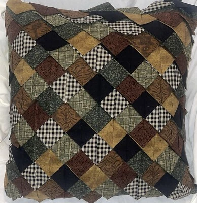 Donna Sharp Midnight Bear ? Square Throw Plaid Pillow - Image 1 of 3