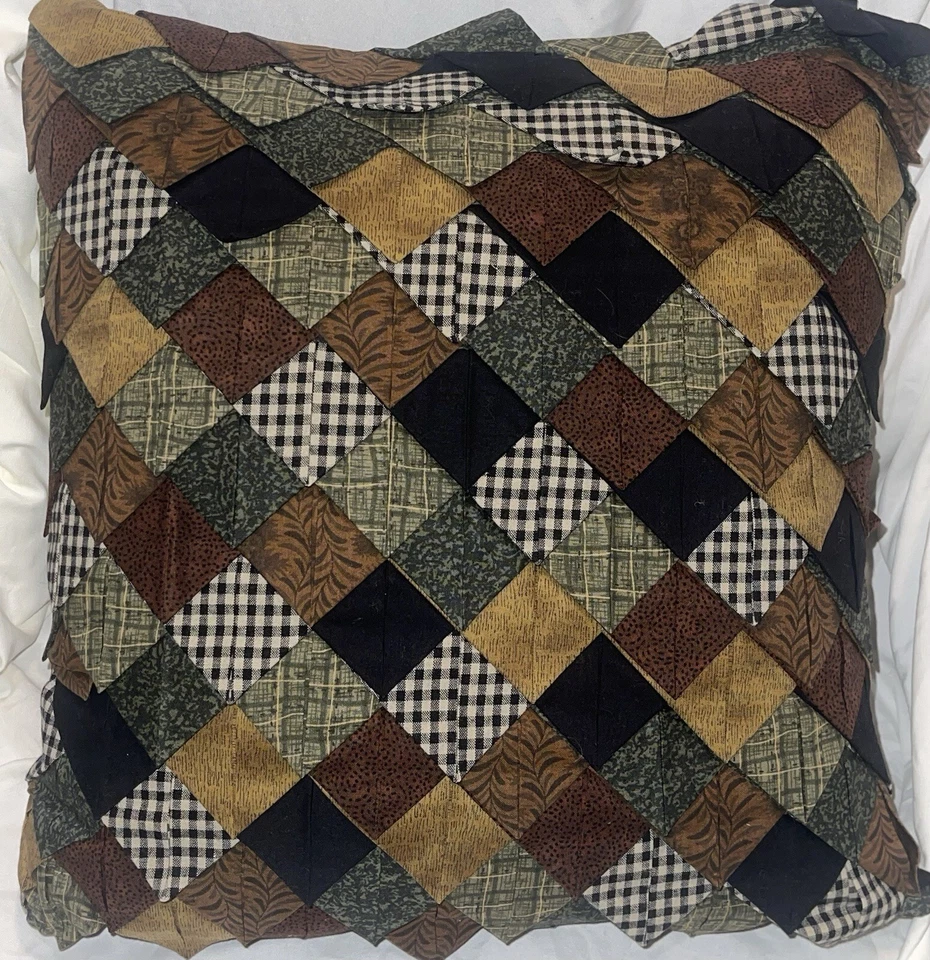 Donna Sharp Midnight Bear ? Square Throw Plaid Pillow - Image 1 of 3