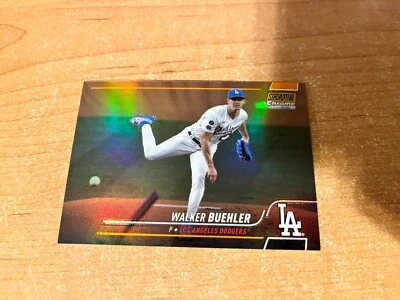 2022 Topps Stadium Club - Walker Buehler - #122 Orange Chrome Refractor 42/99 - Image 1 of 3