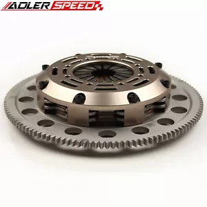SPRUNG CLUTCH TWIN DISC KIT + MEDIUM FLYWHEEL FOR 04-18 SUBARU WRX STI EJ25 6SPD - Bild 1 von 4