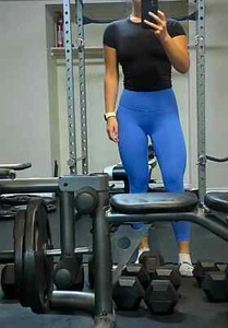 Brand New Lululemon Fast Free HR Crop 23” Nulux Size 12 Symphony Blue. - Picture 1 of 4