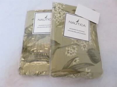 2 Nautica Trinidad Standard Shams green NIP - Image 1 of 3